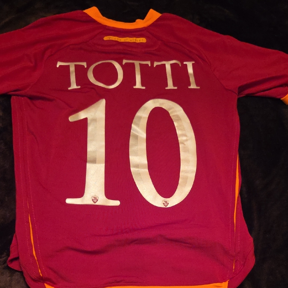 Totti Maroon Soccer Jersey #10, Small